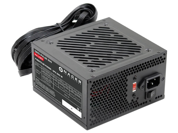 Fuente de Poder Naceb GrindPulse 500 de 500W, SFX, SATA, IDE. Color Negro.