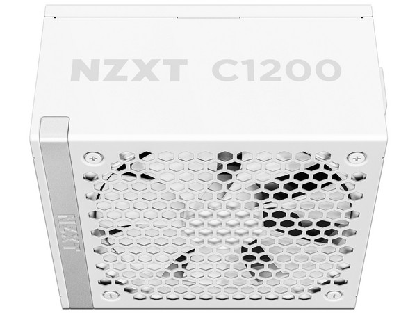Fuente de Poder Modular NZXT C1200 de 1200W, ATX, 80 Plus Gold, Color Blanco.