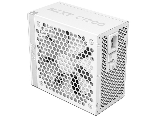 Fuente de Poder Modular NZXT C1200 de 1200W, ATX, 80 Plus Gold, Color Blanco.