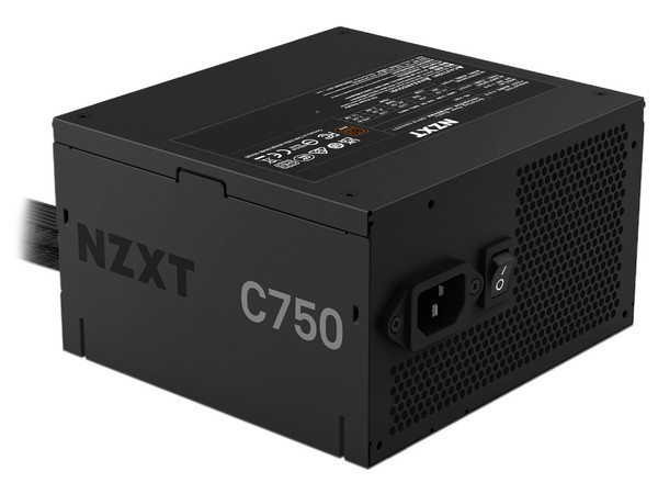 Fuente de Poder NZXT C750 de 750W, ATX, 80 Plus Bronze. Color Negro.