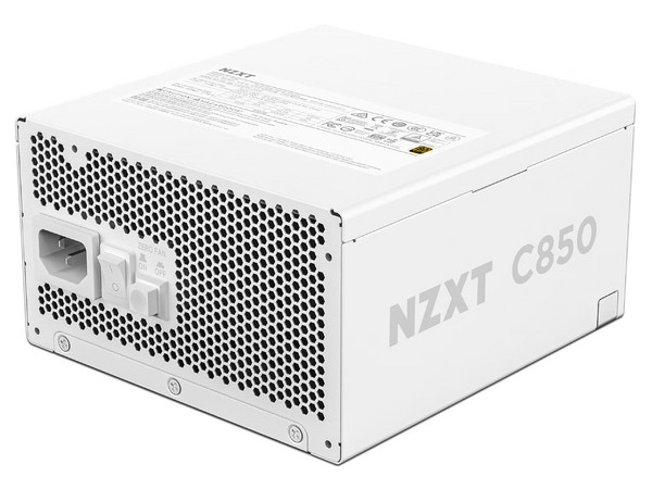 Fuente de Poder Modular NZXT C850 Gold de 850W, ATX, 80 Plus Gold, Color Blanco.
