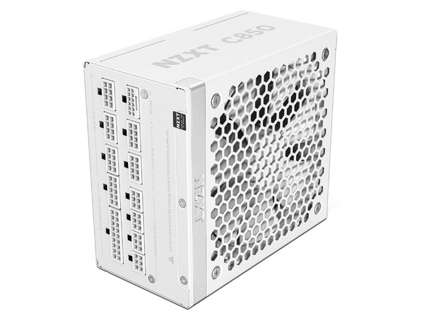 Fuente de Poder Modular NZXT C850 Gold de 850W, ATX, 80 Plus Gold, Color Blanco.