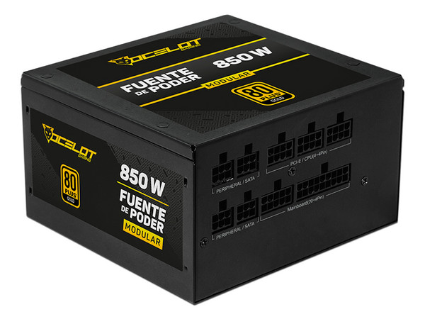 Fuente de Poder Modular Ocelot Gaming de 850W, ATX, 80 PLUS Gold.

