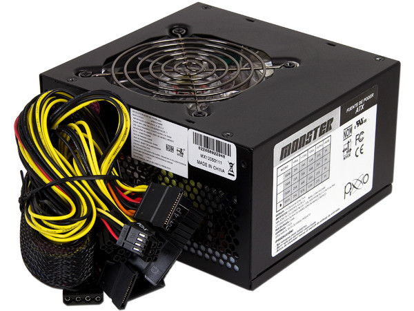 Fuente de Poder Pixxo Monster de 800W (2 Ventiladores)