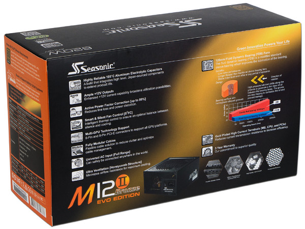 Fuente de Poder Modular Seasonic M12ll de 620W, ATX, 80 Plus Bronze.