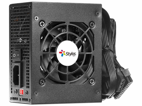 Fuente de Poder Stylos SFX 500W Slim, Color Negro STFPSFX1B.