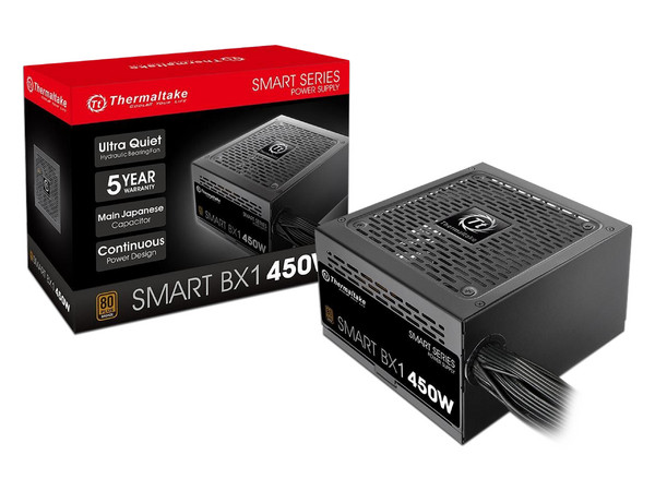 Fuente de Poder Thermaltake Smart BX1 de 450 W, ATX, 80 PLUS Bronze.