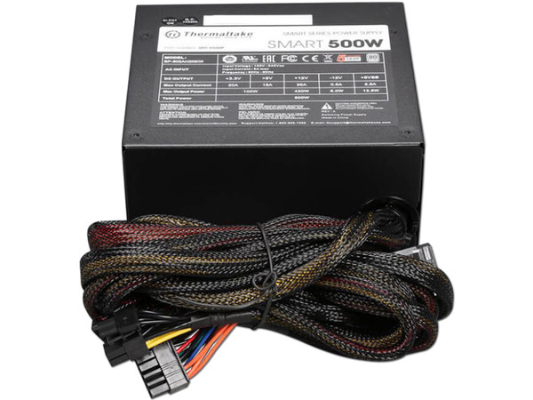 Fuente de Poder Thermaltake Smart Series de 500W, ATX, 80 PLUS.