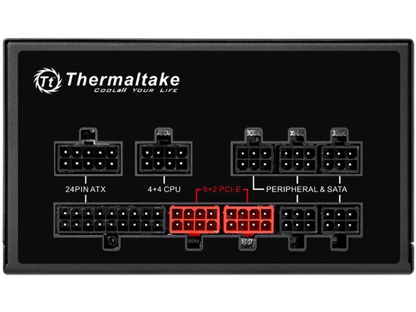 Fuente de poder Modular Thermaltake Smart Pro RGB de 750W, Zero Fan, ATX, 80 Plus Bronze.