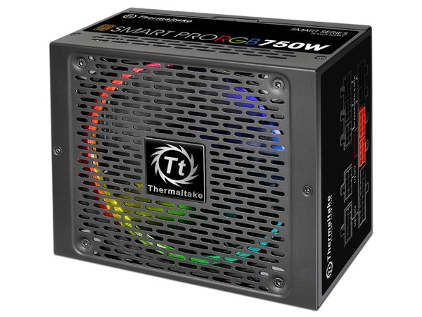 Fuente de poder Thermaltake Smart Pro RGB de 750W, ATX, 80 Plus Certifield