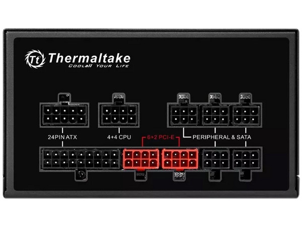 Fuente de poder Modular Thermaltake Smart Pro RGB de 850W, Zero Fan, ATX, 80 Plus Bronze.