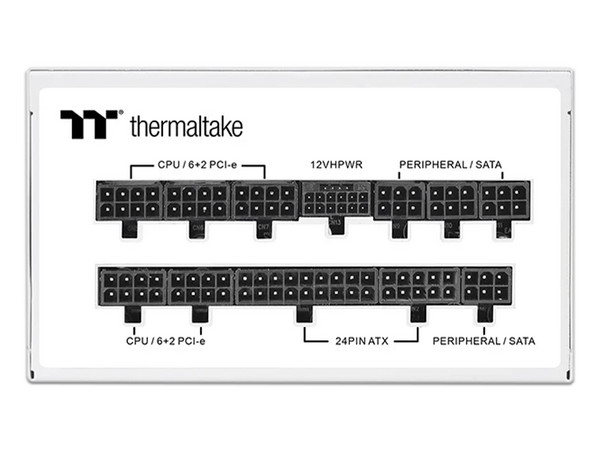 Fuente de Poder Modular Thermaltake Toughpower GF Snow TT Premium Edition de 1050W, ATX, 80 PLUS Gold. Color Blanca