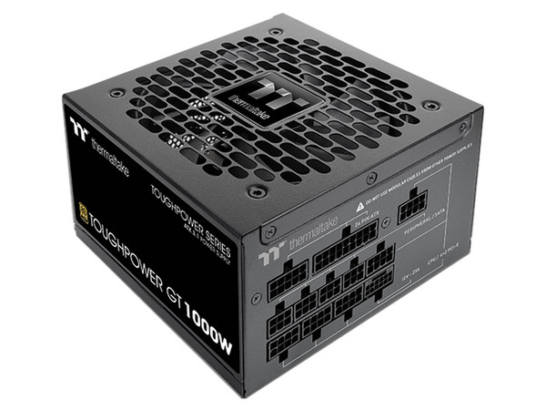 Fuente de Poder Modular Thermaltake Toughpower GT de 1000W, ATX 3.1, 80 PLUS Gold, Color Negro.