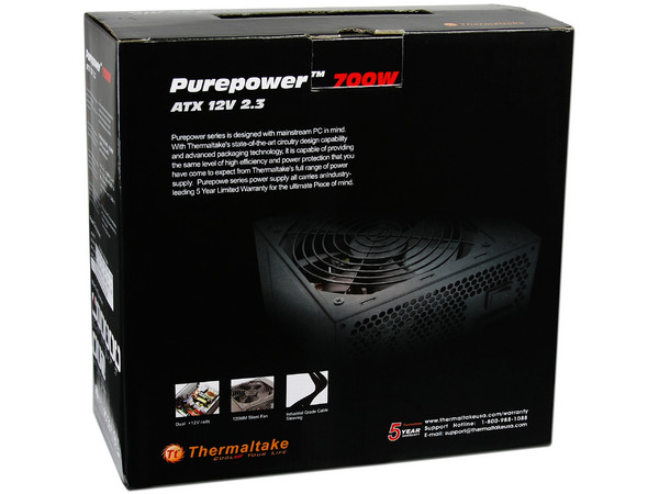 Fuente de Poder Thermaltake PurePower 80 PLUS de 700W