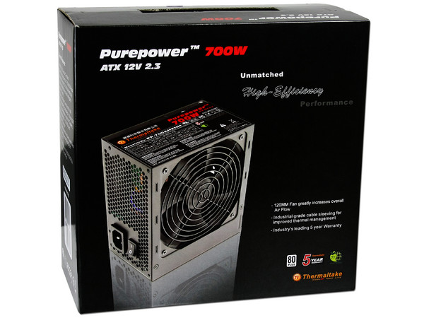 Fuente de Poder Thermaltake PurePower 80 PLUS de 700W