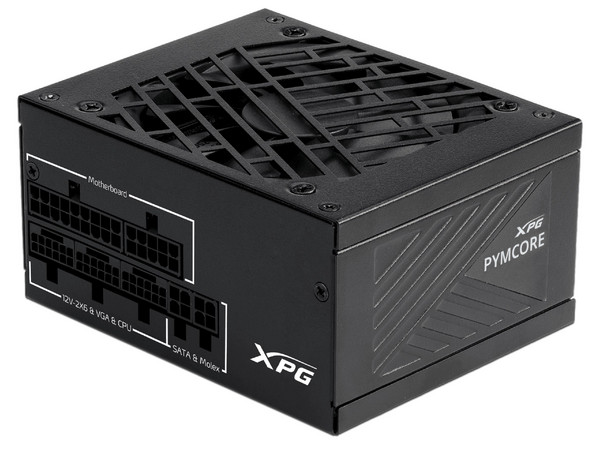 Fuente de Poder XPG PYMCORE SFX de 850W, ATX 3.1, 80 PLUS GOLD. Color Negro.