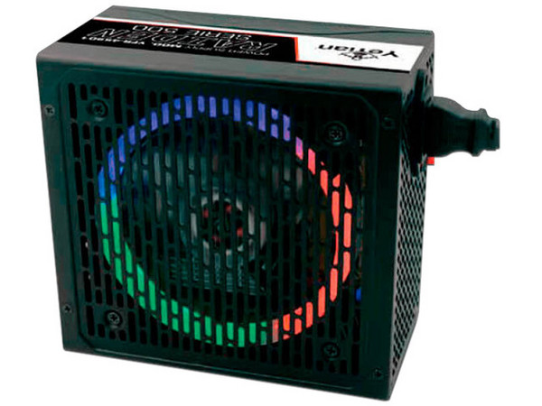 Fuente de Poder Yeyian YFR45901 de 500W, ATX, 80 PLUS. Empaque Original Desgastado, Producto con Desgaste y Uso Visible