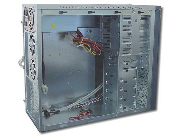 Gabinete AIMC de aluminio, con fuente de poder de 320Watts, con 3 ventiladores.