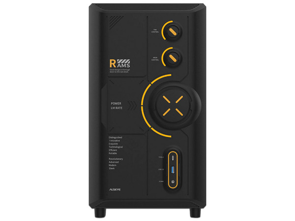 Gabinete ALSEYE RAMS 2.0, Mid Tower, Mini-ITX, No Incluye Fuente de Poder. Color Negro.