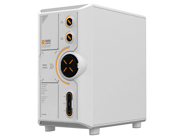 Gabinete ALSEYE RAMS 2.0, Mid Tower, Mini-ITX, No Incluye Fuente de Poder. Color Blanco.