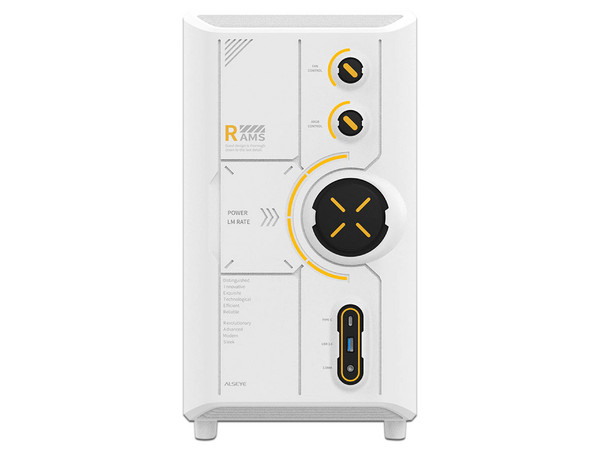 Gabinete ALSEYE RAMS 2.0, Mid Tower, Mini-ITX, No Incluye Fuente de Poder. Color Blanco.