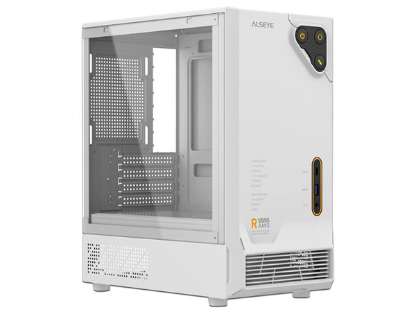 Gabinete Alseye Rams 1.0, Mini-Tower, Mini-ITX, No Incluye Fuente de Poder. Color Blanco.
