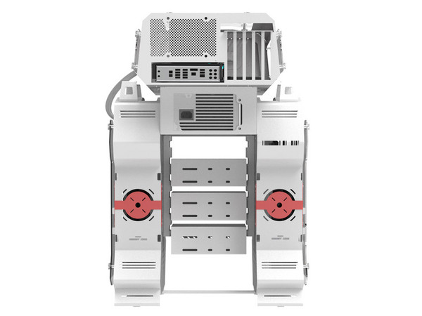 Gabinete ALSEYE RoboBox, Mid Tower, Micro-ATX, Panel de Cristal Templado, USB 3.0 Tipo A, No Incluye Fuente de Poder. Color Blanco.