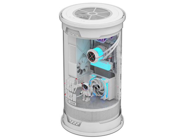Gabinete ALSEYE First Class 01, Mini Tower, Mini-ITX, Panel de Acrílico, No Incluye Fuente de Poder. Color Blanco.