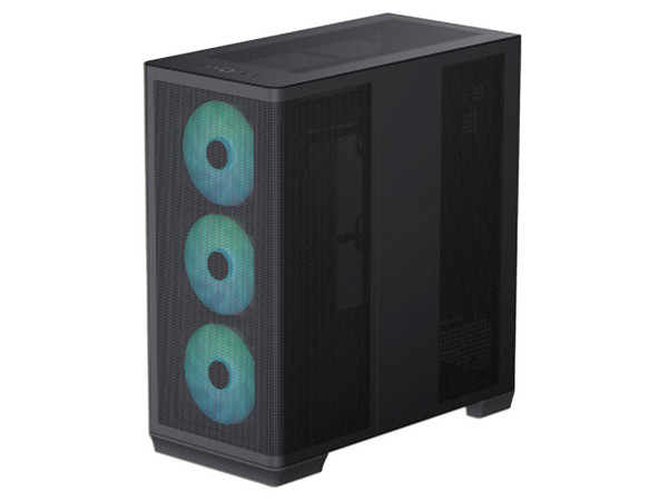 Gabinete APNX C1-BK-V1, Media Torre, ATX, ARGB, No incluye fuente de poder. Color Negro.
