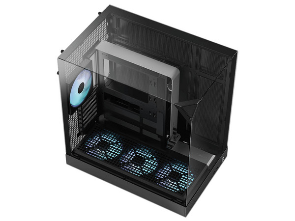 Gabinete APNX V2-BK-V1, Mid Tower, Micro-ATX, No Incluye Fuente de Poder. Color Negro.