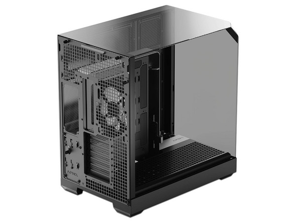Gabinete APNX V2-BK-V1, Mid Tower, Micro-ATX, No Incluye Fuente de Poder. Color Negro.