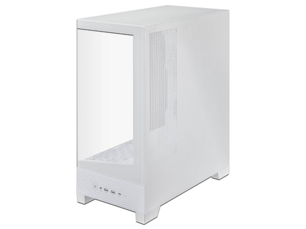 Gabinete ASUS A31 TG, Mid Tower, Micro-ATX, No Incluye Fuente de Poder. Color Blanco.
