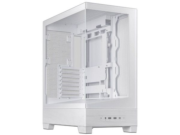 Gabinete ASUS A31 TG, Mid Tower, Micro-ATX, No Incluye Fuente de Poder. Color Blanco.