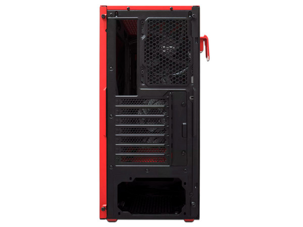 Gabinete Asus TUF Gaming GT301 ZAKU II Mid-Tower, Vidrio templado, ARGB, USB. Color Negro/ Rojo