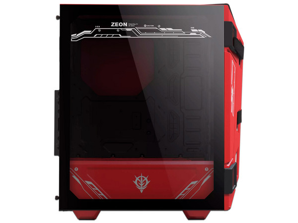Gabinete Asus TUF Gaming GT301 ZAKU II Mid-Tower, Vidrio templado, ARGB, USB. Color Negro/ Rojo