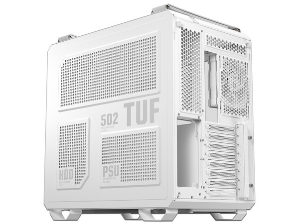 Gabinete ASUS TUF Gaming GT502 Horizon ARGB, Mid Tower, ATX, No incluye Fuente de Poder. Color Blanco.