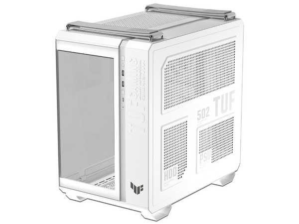 Gabinete ASUS TUF Gaming GT502 Horizon ARGB, Mid Tower, ATX, No incluye Fuente de Poder. Color Blanco.