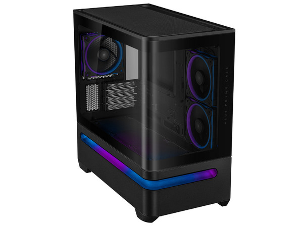 Gabinete ASUS PRIME AP202, Mid-Tower, Micro-ATX, (No incluye fuente de poder). Color negro.