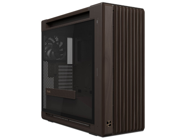Gabinete ASUS Proart PA602 Wood TG PWM Retro Brown, Mid-Tower, ATX, (No incluye fuente de poder). Color Café.