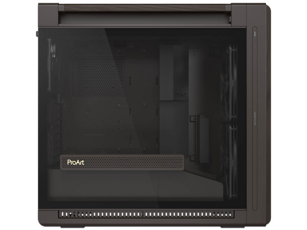 Gabinete ASUS Proart PA602 Wood TG PWM Retro Brown, Mid-Tower, ATX, (No incluye fuente de poder). Color Café.