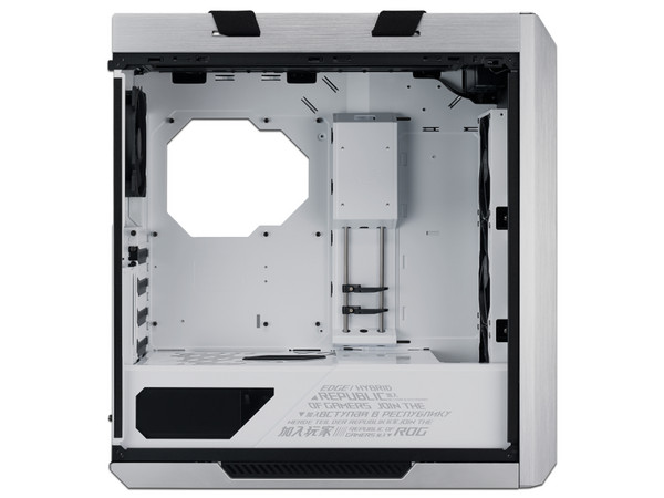 Gabinete Gamer ASUS ROG Strix Helios GX601, iluminación LED RGB, E-ATX, (Fuente de poder no incluida). Color Blanco.