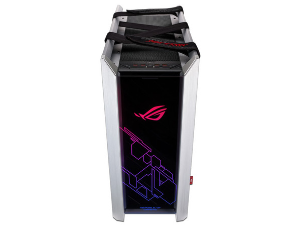 Gabinete Gamer ASUS ROG Strix Helios GX601, iluminación LED RGB, E-ATX, (Fuente de poder no incluida). Color Blanco.