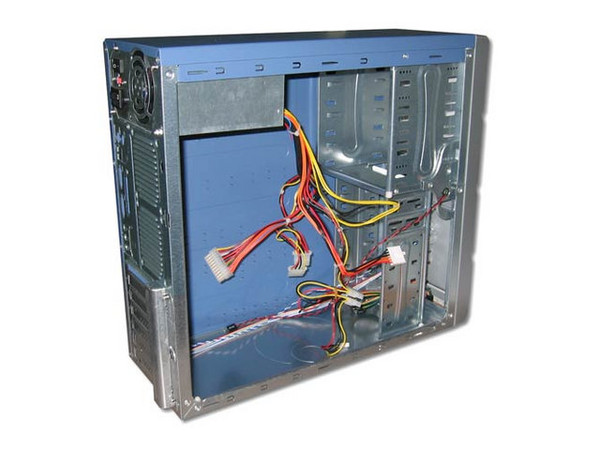 Gabinete Acteck Brunswick- Azul, ATX con fuente de 350W, panel lateral con ventilación.