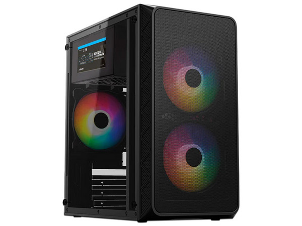 Gabinete ACTECK Doom Pro Mesh GI730M, Mini Tower, Micro-ATX, Incluye Fuente de Poder de 600W. Color Negro.