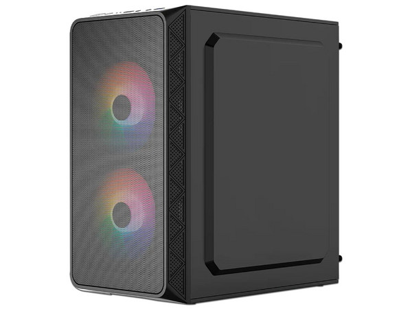 Gabinete ACTECK Doom Pro Mesh GI730M, Mini Tower, Micro-ATX, Incluye Fuente de Poder de 600W. Color Negro.