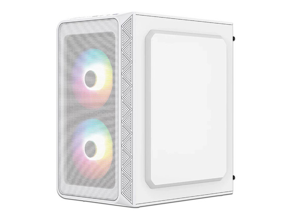 Gabinete ACTECK Doom Pro Mesh GI730M, Mini Tower, Micro-ATX, Incluye Fuente de Poder de 600W. Color Blanco.
