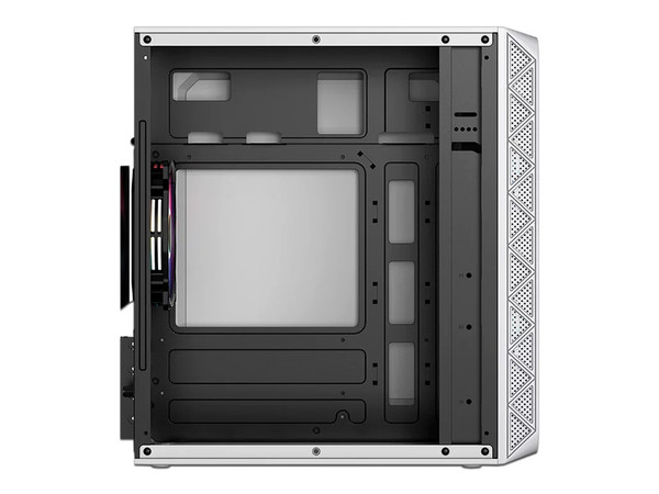 Gabinete ACTECK Doom Pro Mesh GI730M, Mini Tower, Micro-ATX, Incluye Fuente de Poder de 600W. Color Blanco.
