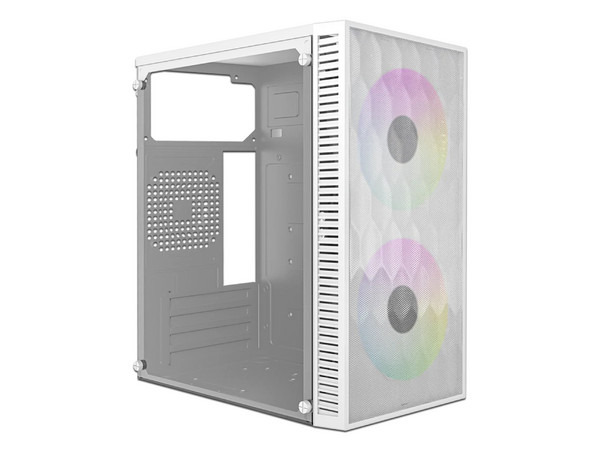 Gabinete Acteck Fuji GC470, Mini-Tower, Micro-ATX, Incluye fuente de poder de 500W. Color Blanco.