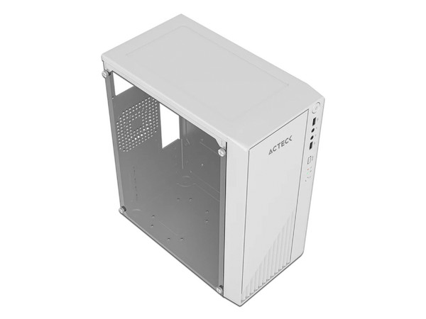 Gabinete Acteck Kioto GC220F, Mini-Tower, Micro-ATX, Incluye fuente de poder de 500W. Color Blanco.