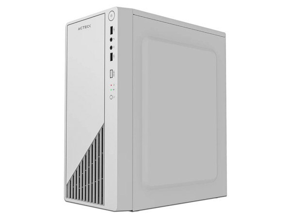 Gabinete Acteck Kioto GC220F, Mini-Tower, Micro-ATX, Incluye fuente de poder de 500W. Color Blanco.